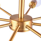 Plafonnier semi-encastré Spoutnik noir/doré pour salon, cuisine, bureau, chambre à coucher, hall d'entrée