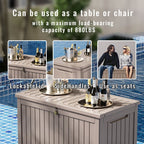 Coffre de rangement extérieur verrouillable en résine pour terrasse