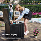 Coffre de rangement extérieur verrouillable en résine pour terrasse