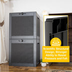 Coffre de rangement extérieur verrouillable en résine pour terrasse