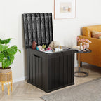 Coffre de rangement extérieur verrouillable en résine pour terrasse