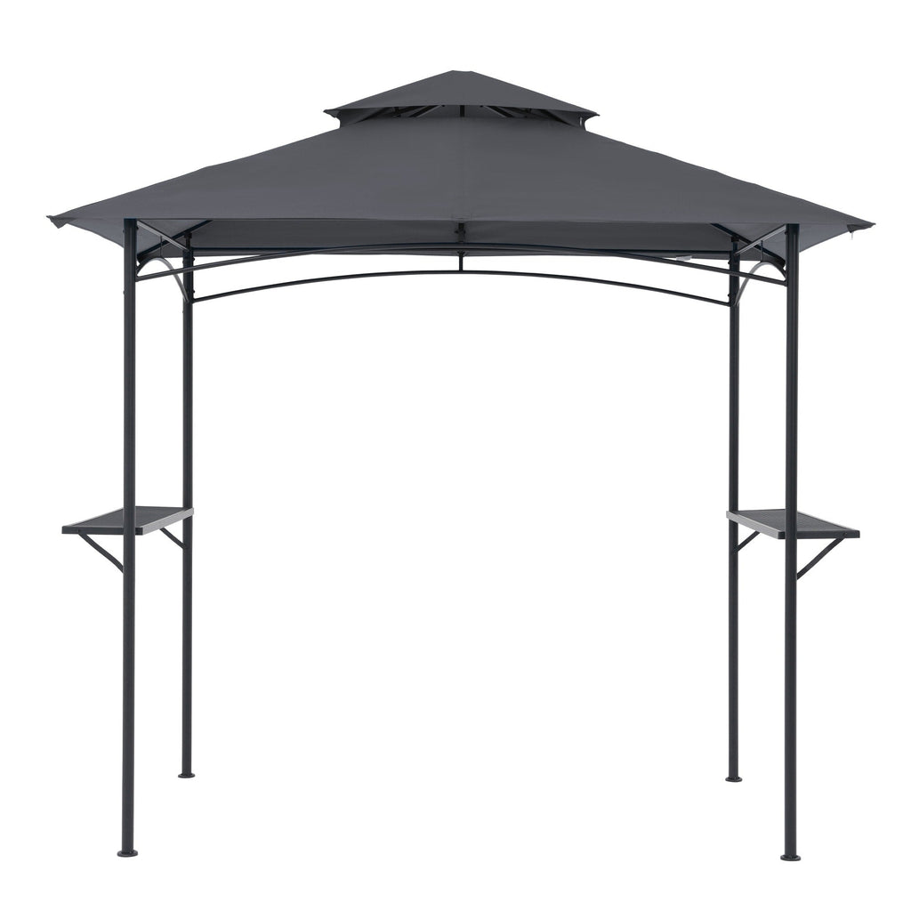 Gazebo d'extérieur étanche à la pluie de 8 pi x 5 pi avec conception ventilée à double couche
