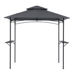 Gazebo d'extérieur étanche à la pluie de 8 pi x 5 pi avec conception ventilée à double couche