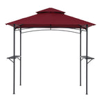 Gazebo d'extérieur étanche à la pluie de 8 pi x 5 pi avec conception ventilée à double couche