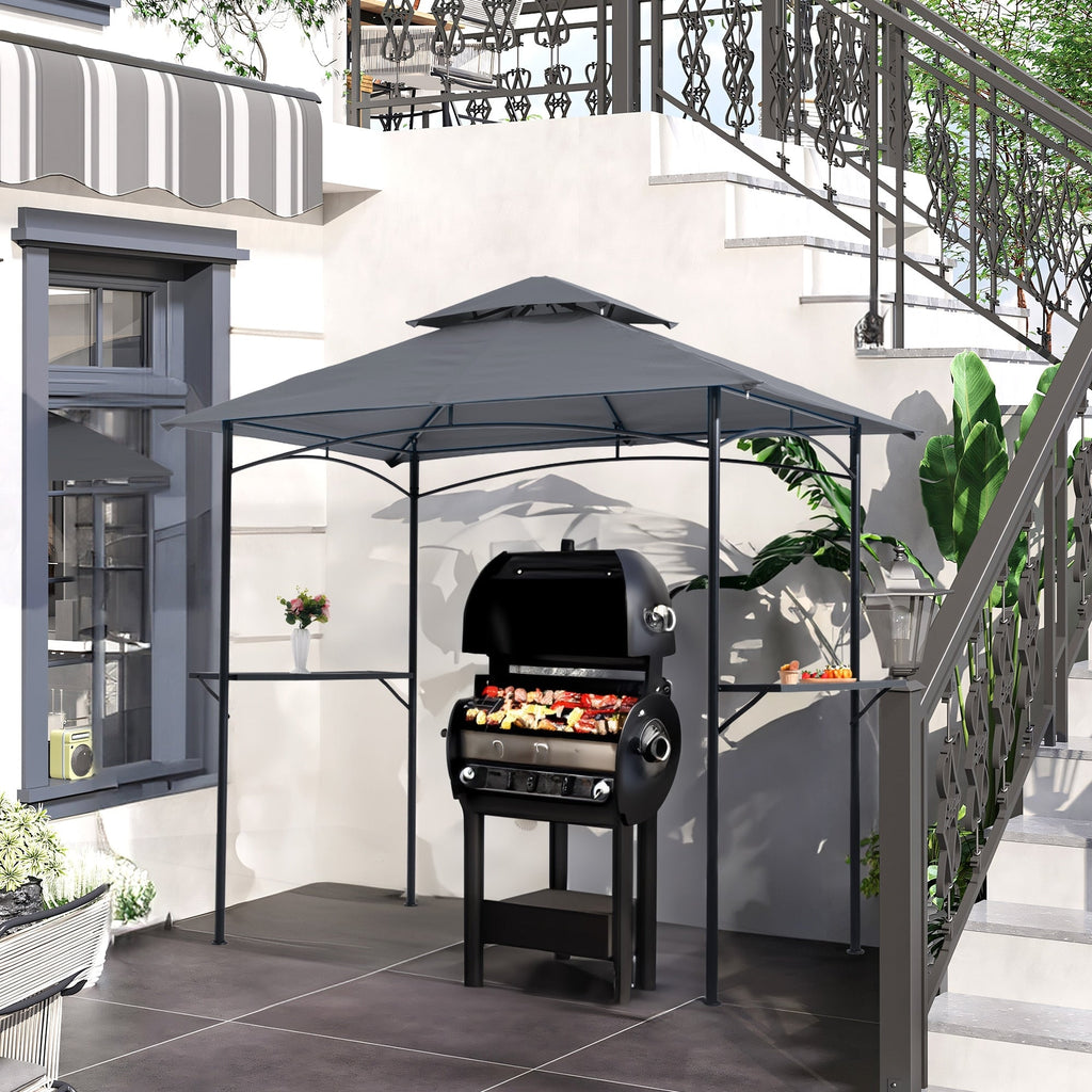 Gazebo d'extérieur étanche à la pluie de 8 pi x 5 pi avec conception ventilée à double couche