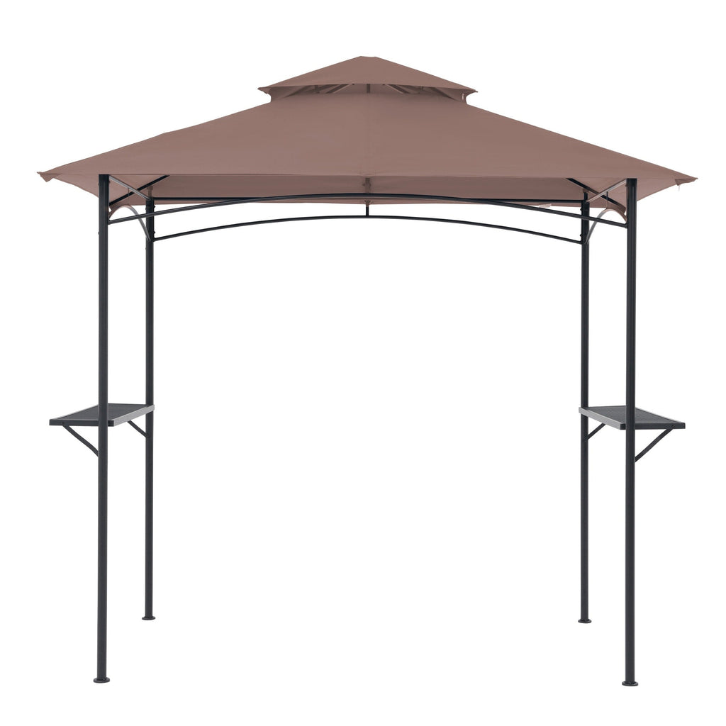 Gazebo d'extérieur étanche à la pluie de 8 pi x 5 pi avec conception ventilée à double couche