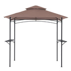 Gazebo d'extérieur étanche à la pluie de 8 pi x 5 pi avec conception ventilée à double couche