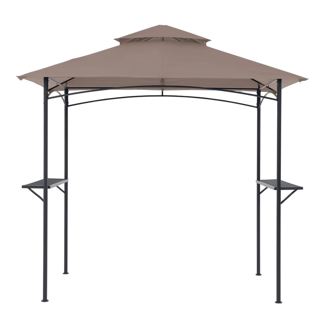 Gazebo d'extérieur étanche à la pluie de 8 pi x 5 pi avec conception ventilée à double couche