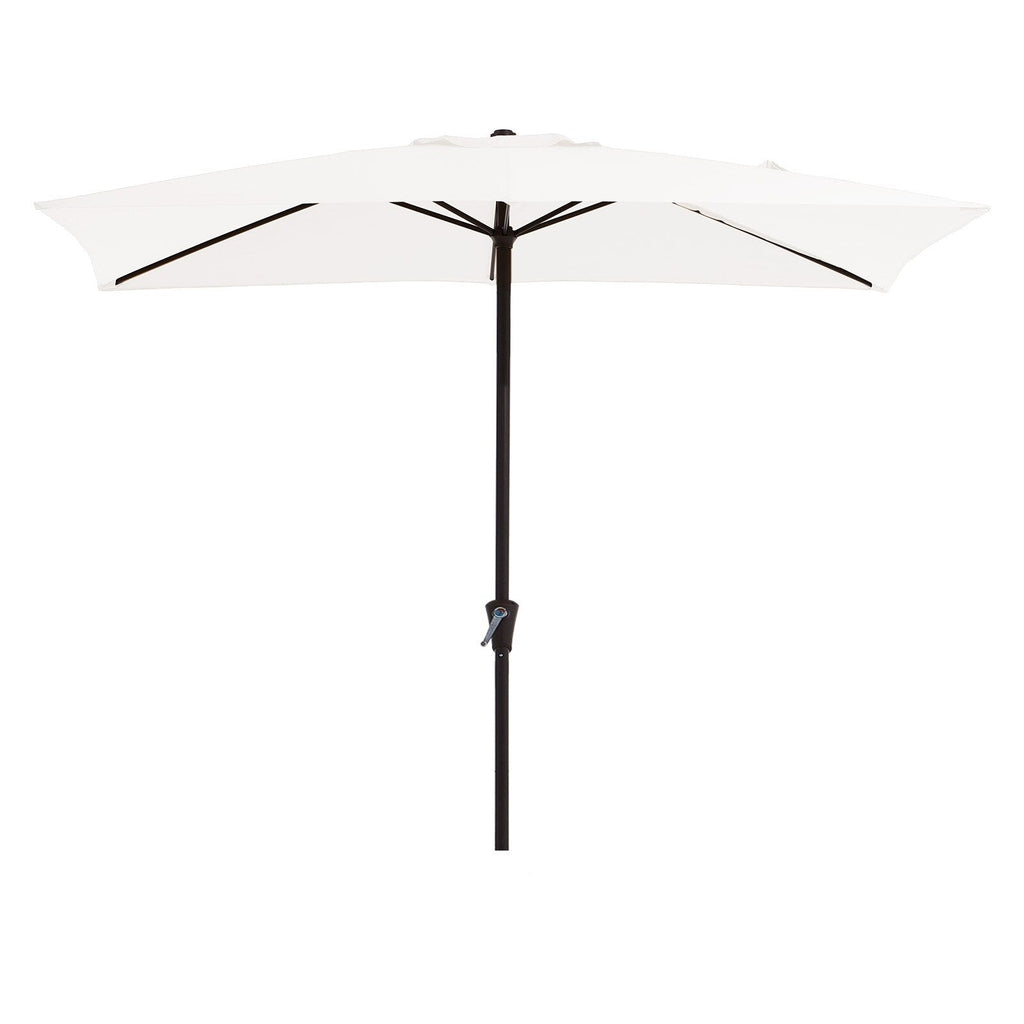 Parasol de marché rectangulaire de 8 x 10 pieds avec manivelle et inclinaison, résistant aux UV