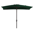 Parasol de marché rectangulaire de 8 x 10 pieds avec manivelle et inclinaison, résistant aux UV