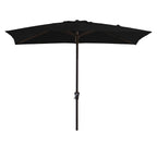 Parasol de marché rectangulaire de 8 x 10 pieds avec manivelle et inclinaison, résistant aux UV