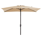 Parasol de marché rectangulaire de 8 x 10 pieds avec manivelle et inclinaison, résistant aux UV