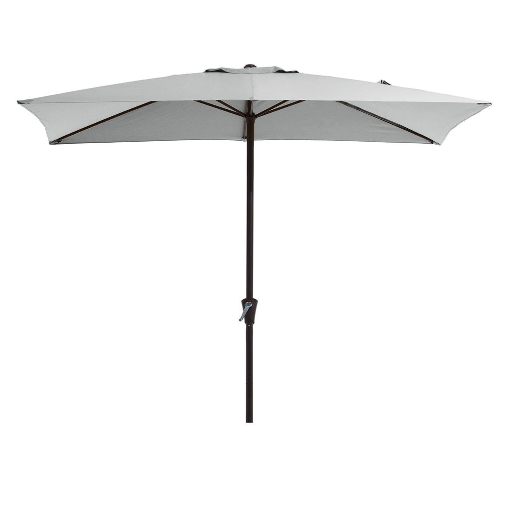 Parasol de marché rectangulaire de 8 x 10 pieds avec manivelle et inclinaison, résistant aux UV