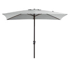 Parasol de marché rectangulaire de 8 x 10 pieds avec manivelle et inclinaison, résistant aux UV