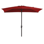 Parasol de marché rectangulaire de 8 x 10 pieds avec manivelle et inclinaison, résistant aux UV