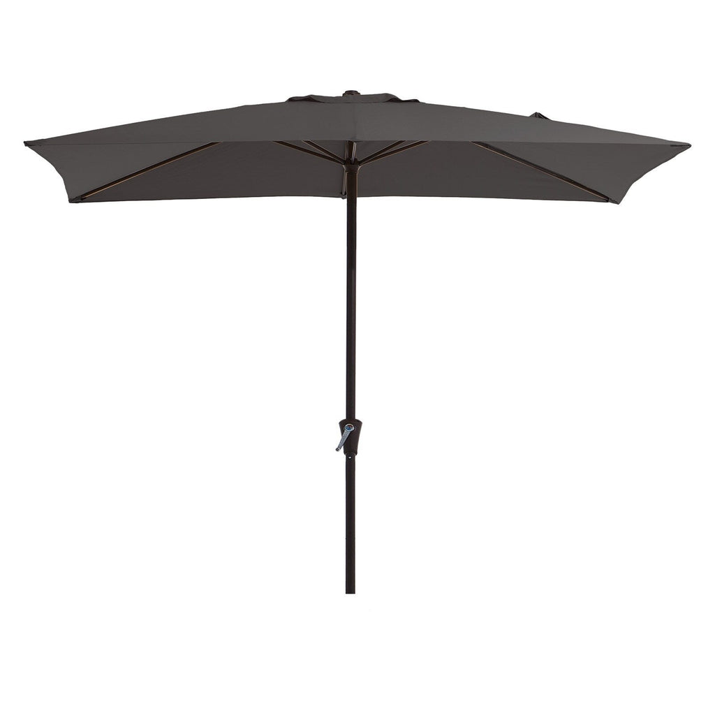 Parasol de marché rectangulaire de 8 x 10 pieds avec manivelle et inclinaison, résistant aux UV