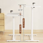 FunniHomi 28/32 Table de lit mobile à hauteur réglable avec roulettes, blanc/noir, pour ordinateur portable, pour lit et canapé