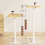 FunniHomi 28/32 Table de lit mobile à hauteur réglable avec roulettes, blanc/noir, pour ordinateur portable, pour lit et canapé