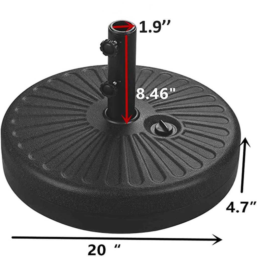 Parasol de patio Ainfox de 10 pieds avec lumières Parasol solaire d'extérieur sans base