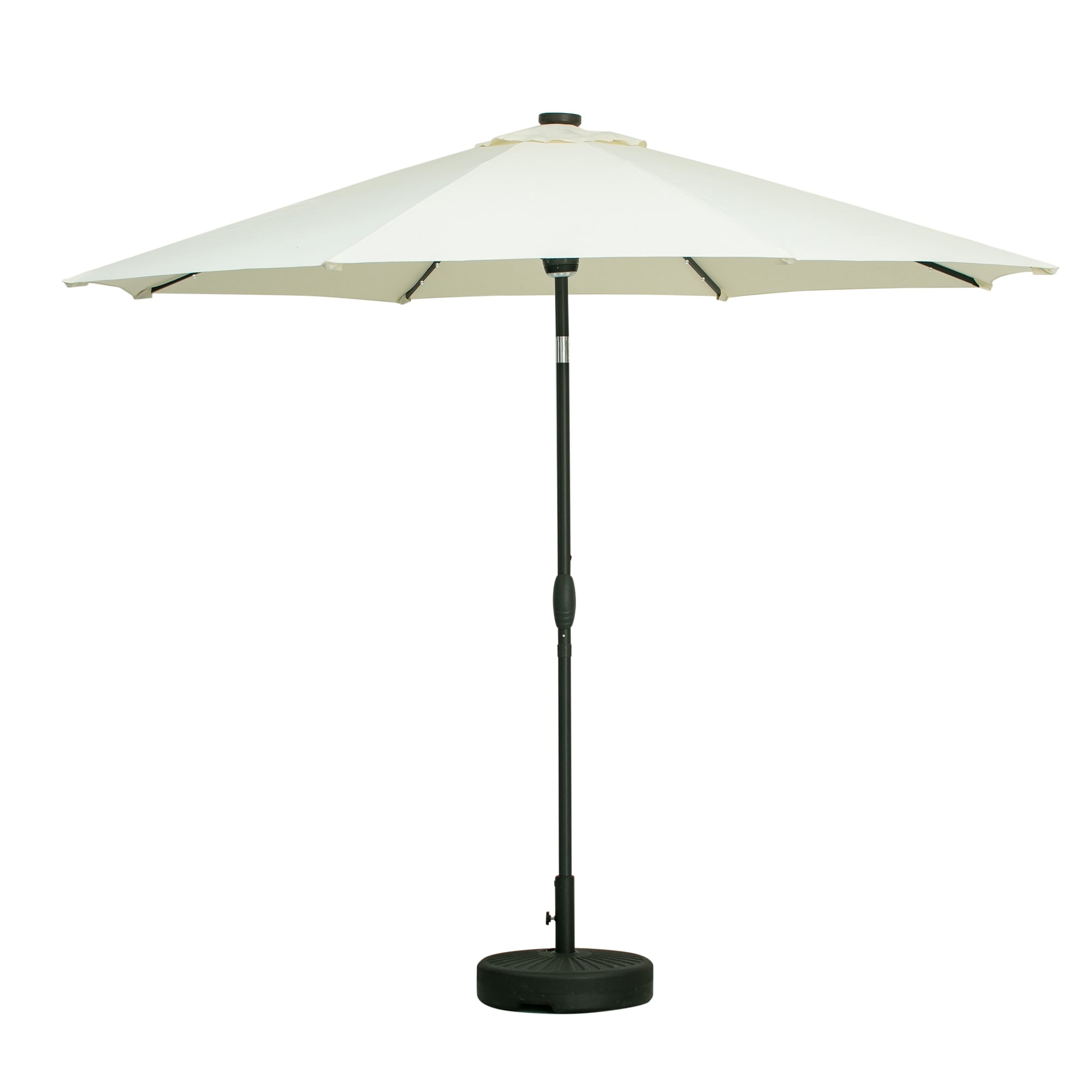 Parasol de patio Ainfox de 10 pieds avec lumières Parasol solaire d'extérieur sans base