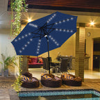 Parasol de patio Ainfox de 10 pieds avec lumières Parasol solaire d'extérieur sans base