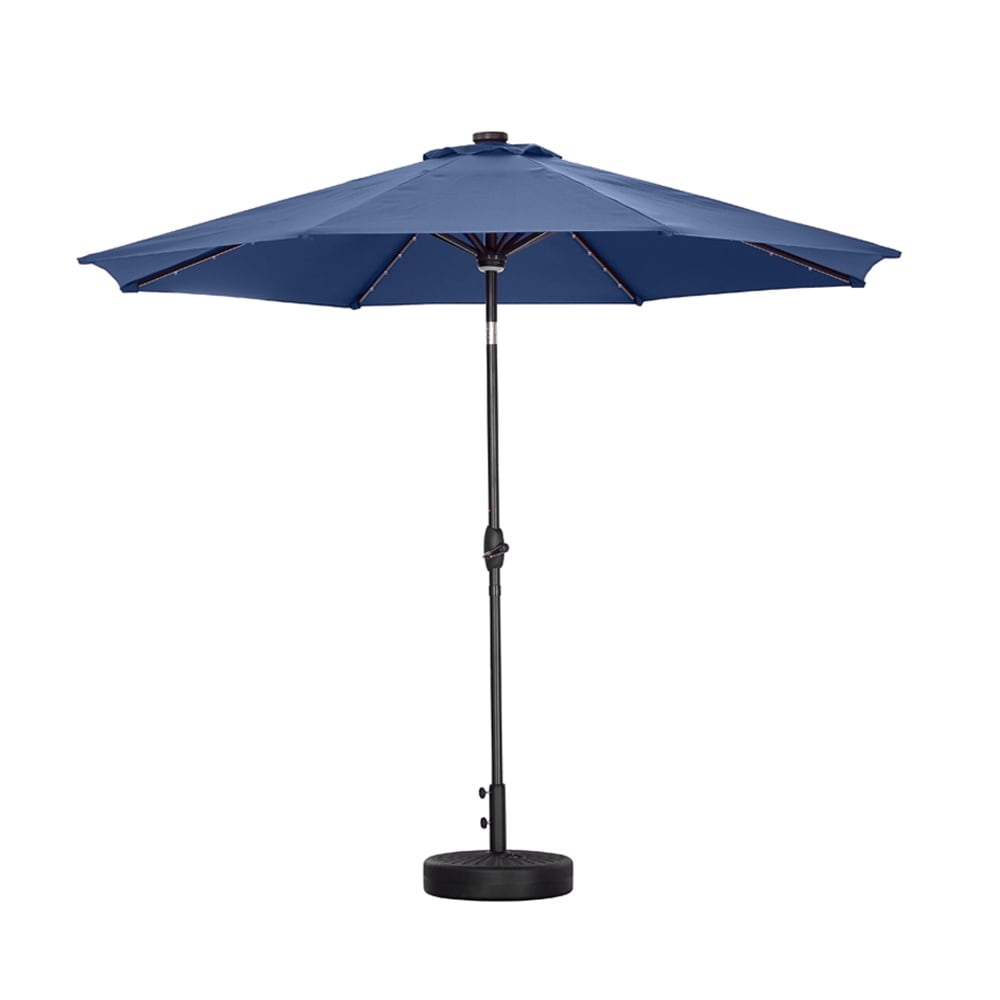 Parasol de patio Ainfox de 10 pieds avec lumières Parasol solaire d'extérieur sans base