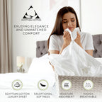 Parure de draps Aireolux en coton égyptien de luxe ultra-doux et soyeux 1000 fils