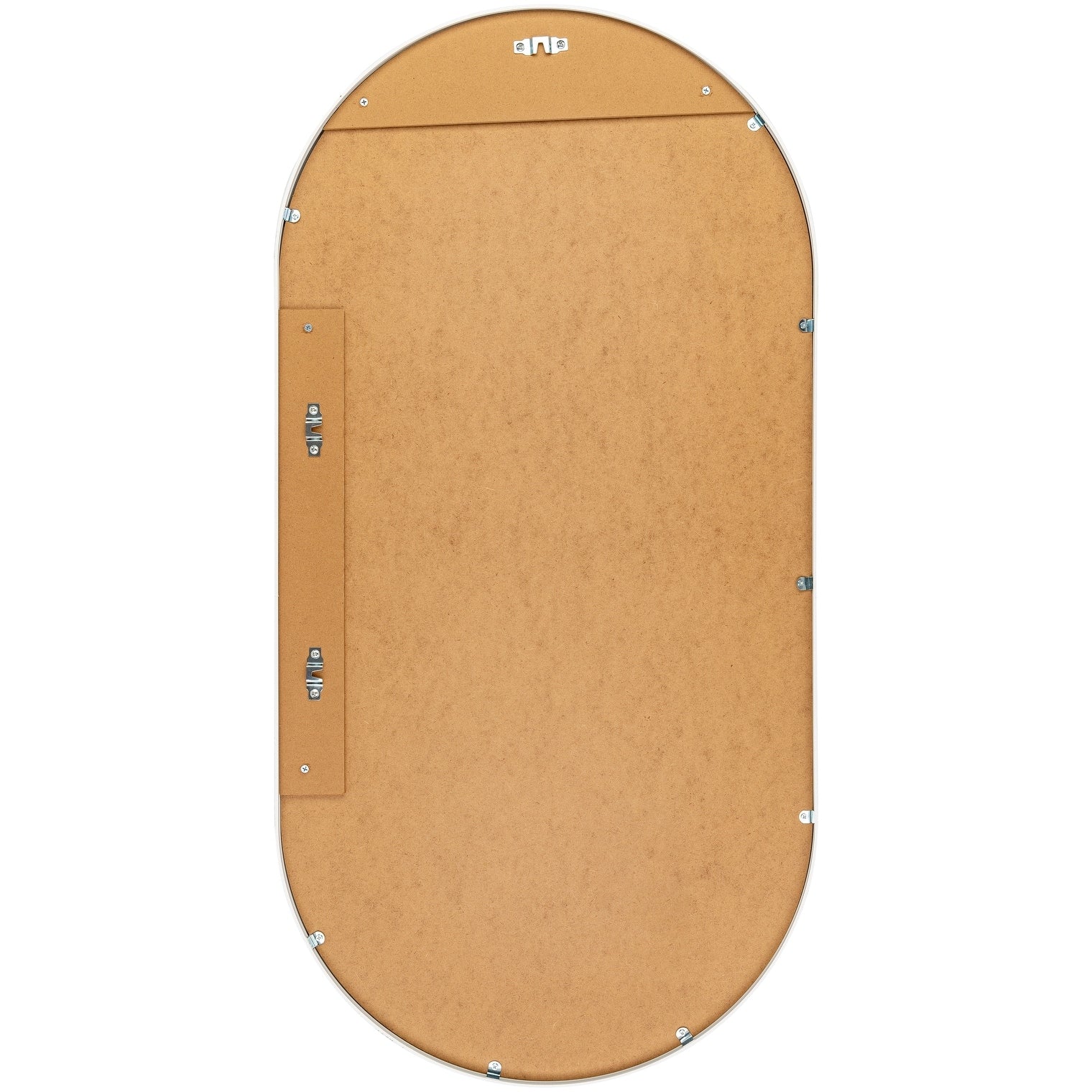 Miroir d'appoint ovale moderne en aluminium Livabliss Aranya en forme de pilule