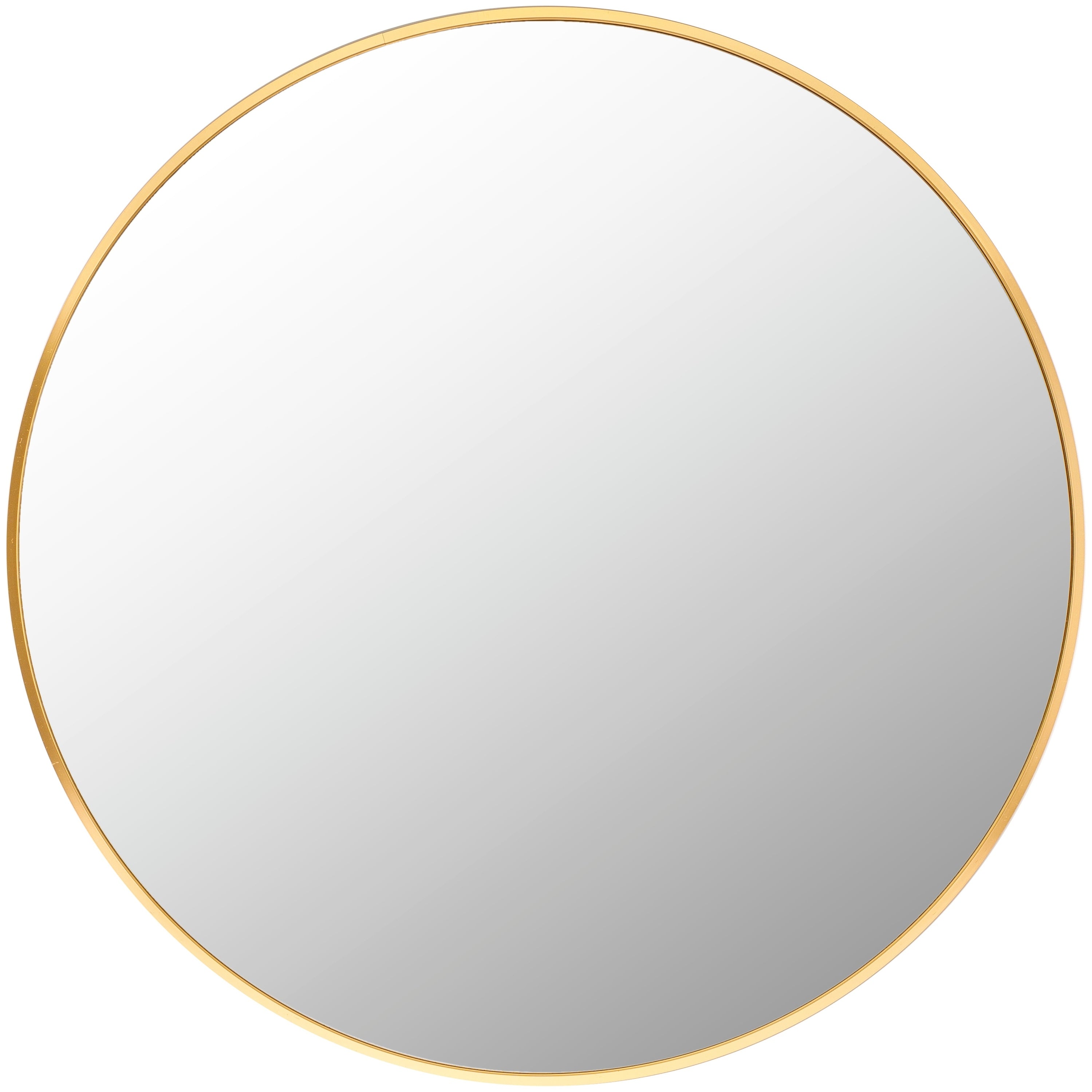 Miroir d'appoint rond en aluminium moderne Livabliss Aranya