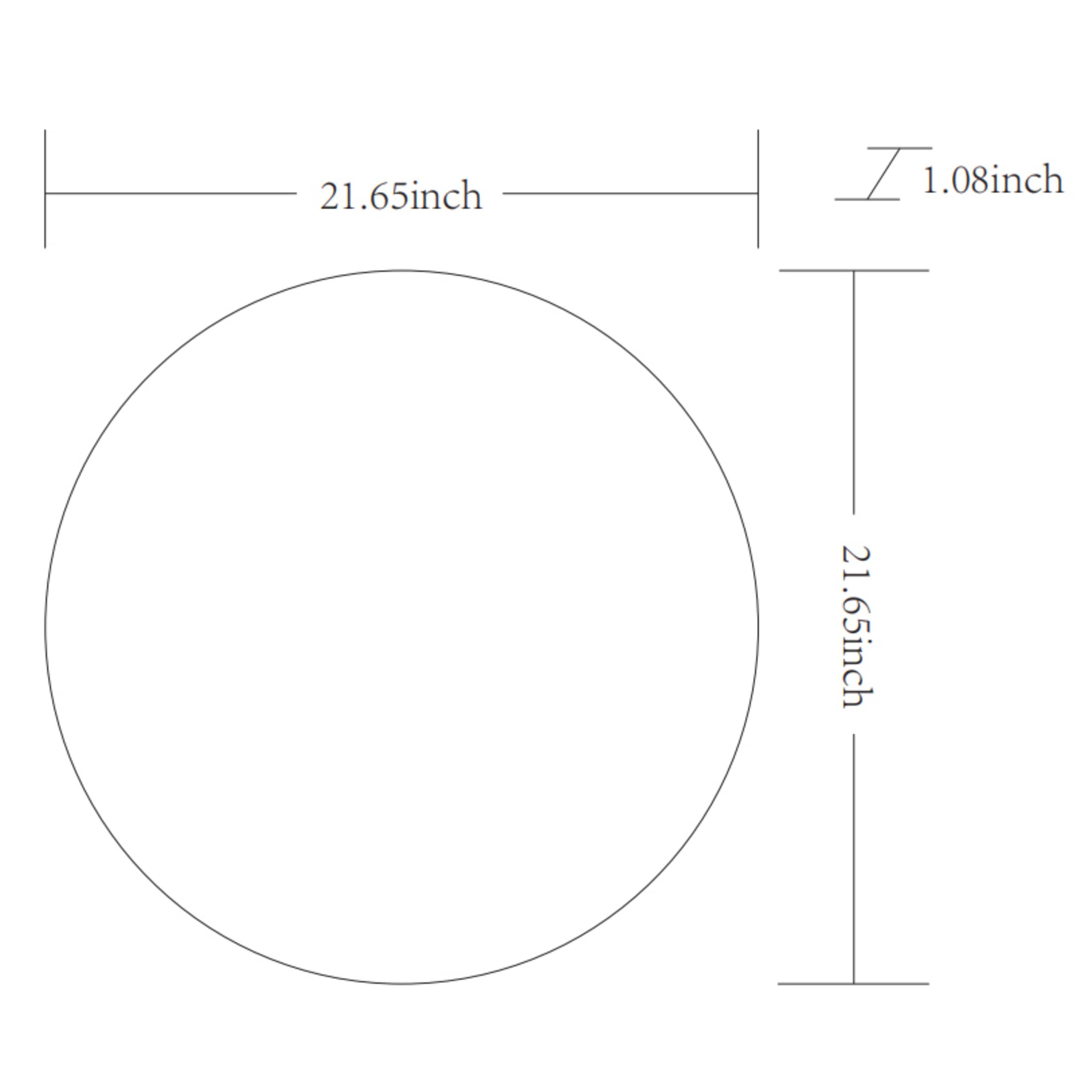 Miroir d'appoint rond en aluminium moderne Livabliss Aranya