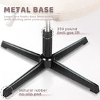 Chaise de bureau BOSSIN Criss Cross sans accoudoirs, sans roulettes, chaise de vanité pivotante moderne rembourrée en tissu