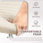 Chaise de bureau BOSSIN Criss Cross sans accoudoirs, sans roulettes, chaise de vanité pivotante moderne rembourrée en tissu