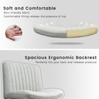 Chaise de bureau BOSSIN Criss Cross sans accoudoirs, sans roulettes, chaise de vanité pivotante moderne rembourrée en tissu