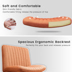 Chaise de bureau BOSSIN Criss Cross sans accoudoirs, sans roulettes, chaise de vanité pivotante moderne rembourrée en tissu