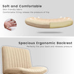 Chaise de bureau BOSSIN Criss Cross sans accoudoirs, sans roulettes, chaise de vanité pivotante moderne rembourrée en tissu