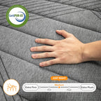 Matelas hybride SweDrea 8/12 po en mousse à mémoire de forme infusée de gel, ferme et respirant, certifié CertiPUR-US, SGS et OEKO-TEX.