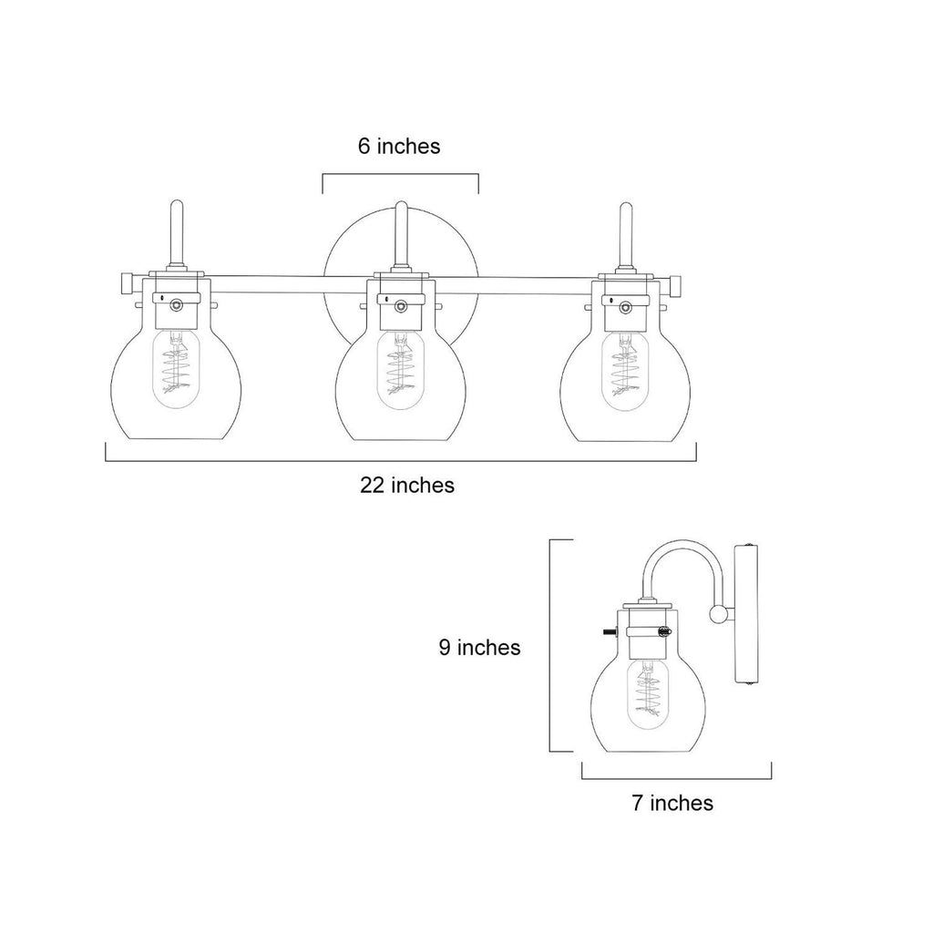 Applique murale moderne à 2, 3, 4 ou 5 lampes pour salle de bain, design minimaliste, en verre