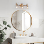 Applique murale moderne à 2, 3, 4 ou 5 lampes pour salle de bain, design minimaliste, en verre