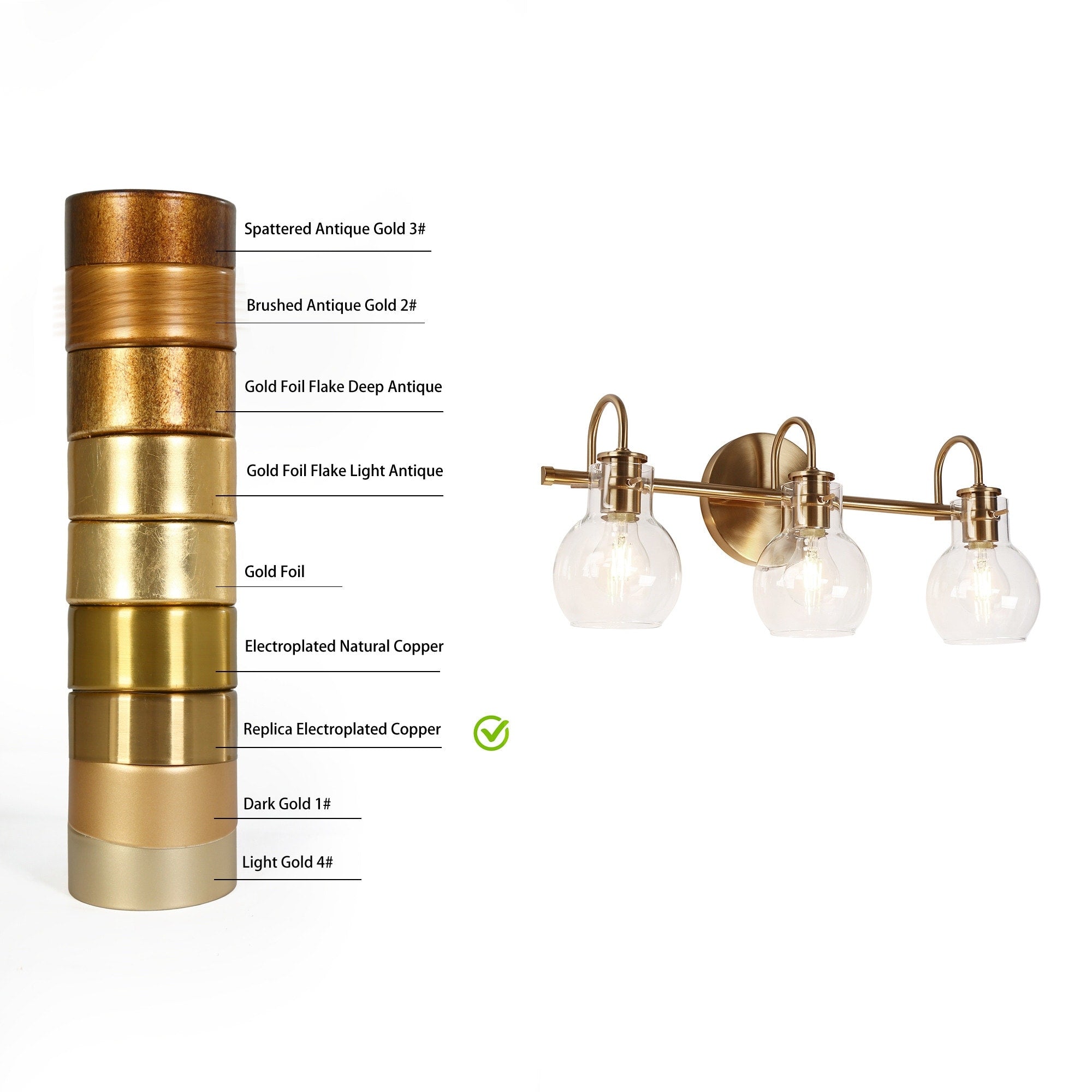 Applique murale moderne à 2, 3, 4 ou 5 lampes pour salle de bain, design minimaliste, en verre