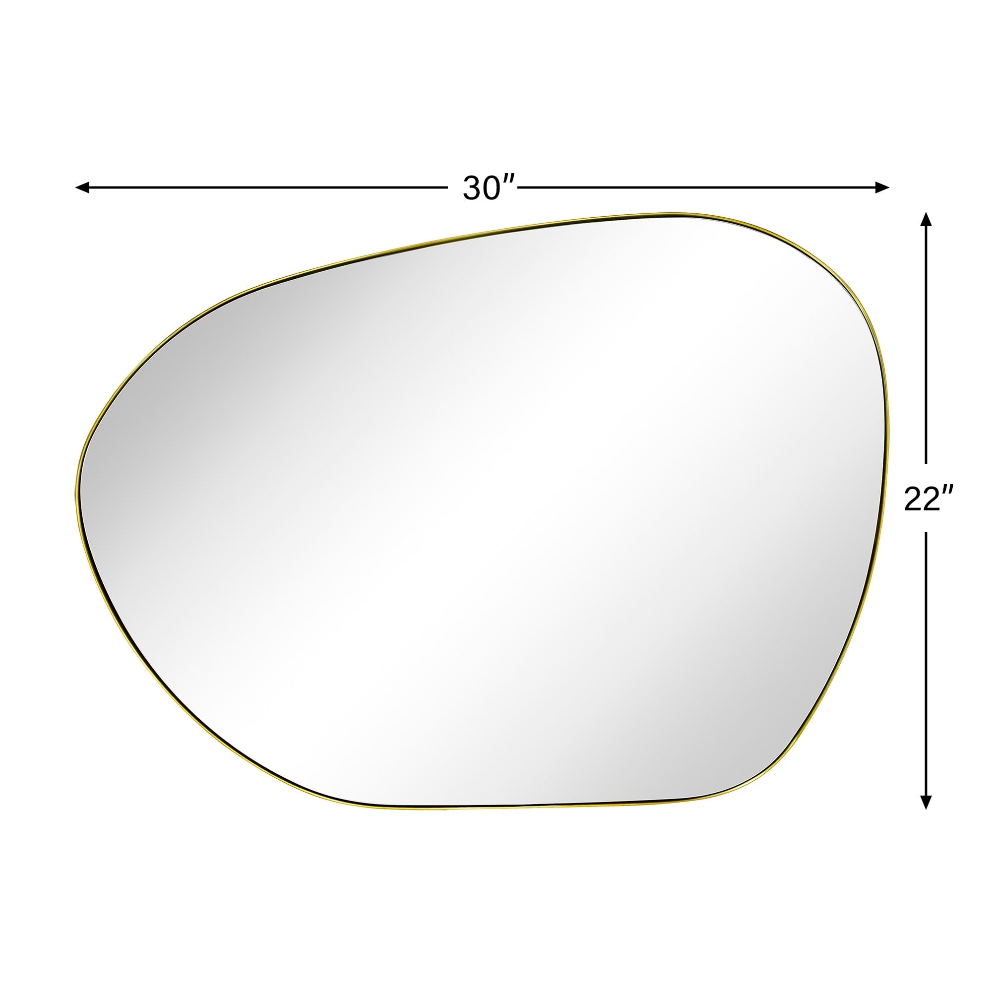 Miroir mural TEHOME Bertlinde de forme irrégulière pour salon