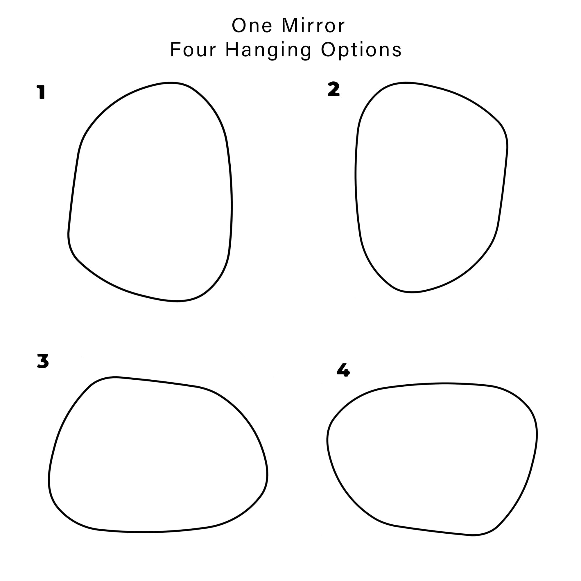 Miroir mural TEHOME Bertlinde de forme irrégulière pour salon