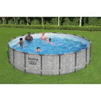 Piscine hors sol ronde Bestway Steel Pro MAX avec pompe et couverture