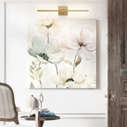 Applique murale linéaire moderne à 1 ampoule, noire/dorée/nickel, à LED, à intensité variable, pour salle de bain