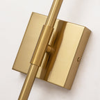 Applique murale linéaire moderne à 1 ampoule, noire/dorée/nickel, à LED, à intensité variable, pour salle de bain