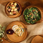 Service de table Bloomhouse Santorini Mist, 16 pièces, assiettes et bols doubles en terre cuite avec glaçure réactive