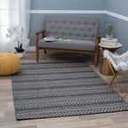 Tapis d'intérieur/extérieur à rayures géométriques bohèmes World Rug Gallery