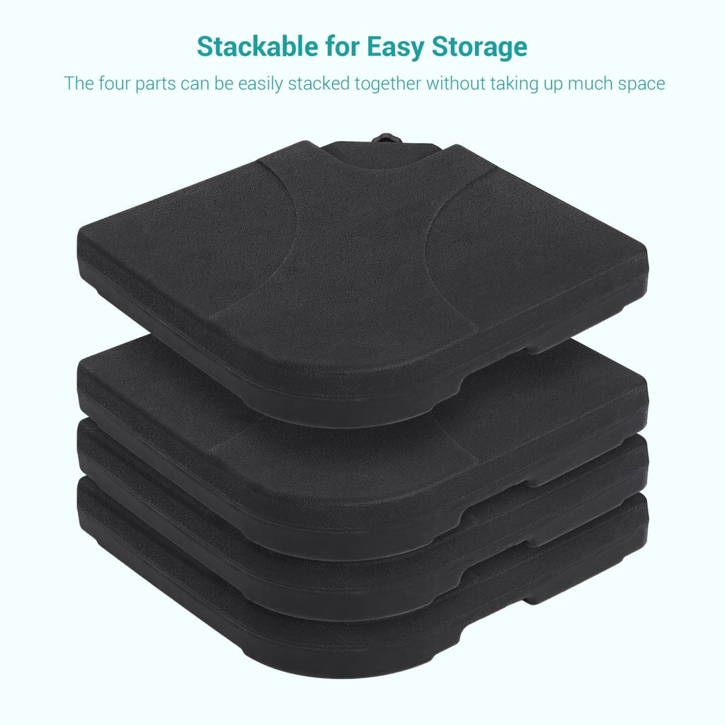 Support de parasol déporté Bonosuki 4 pièces avec base en porte-à-faux, 176 lb - 40,9 x 40,9