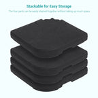 Support de parasol déporté Bonosuki 4 pièces avec base en porte-à-faux, 176 lb - 40,9 x 40,9
