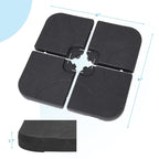 Support de parasol déporté Bonosuki 4 pièces avec base en porte-à-faux, 176 lb - 40,9 x 40,9