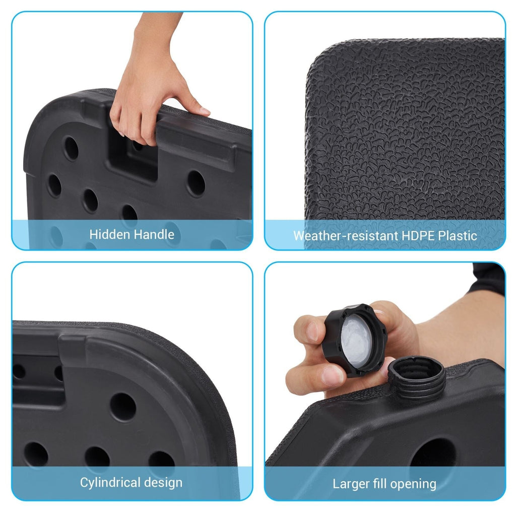 Support de parasol déporté Bonosuki 4 pièces avec base en porte-à-faux, 176 lb - 40,9 x 40,9